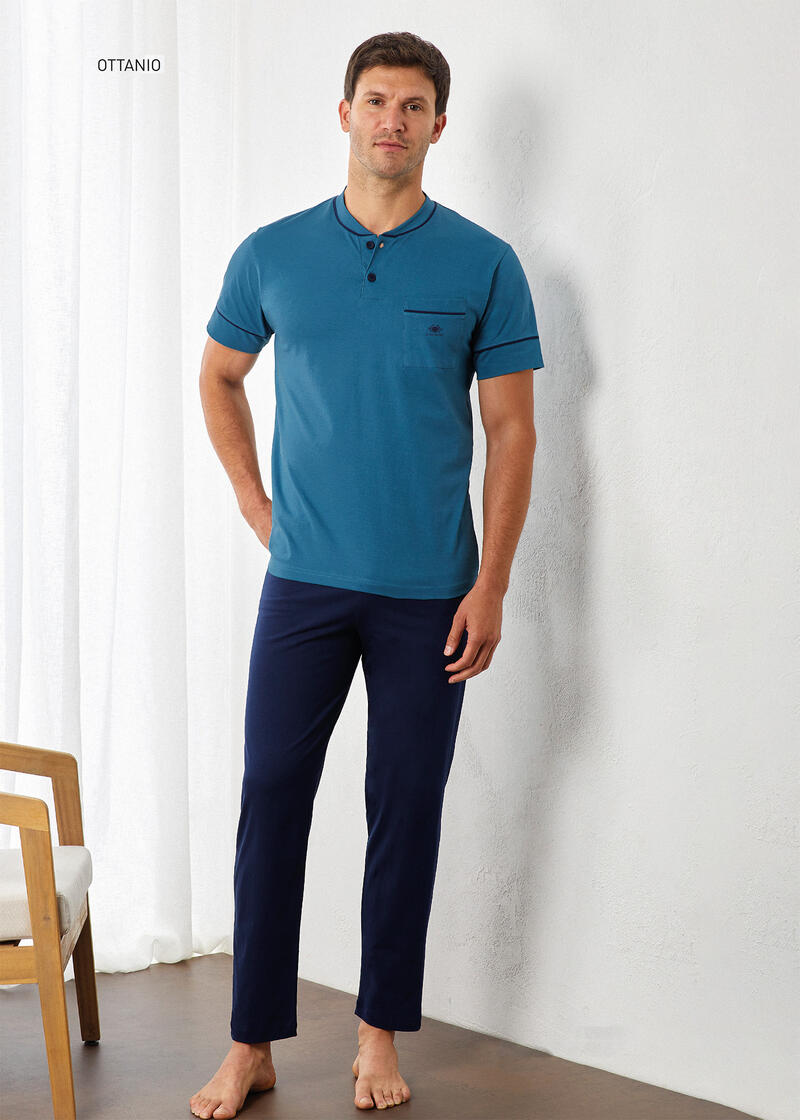 PIGIAMA UOMO MEZZA MANICA PANTALONE LUNGO Gruppo Maccarrone Ingrosso Abbilgiamento e Biancheria