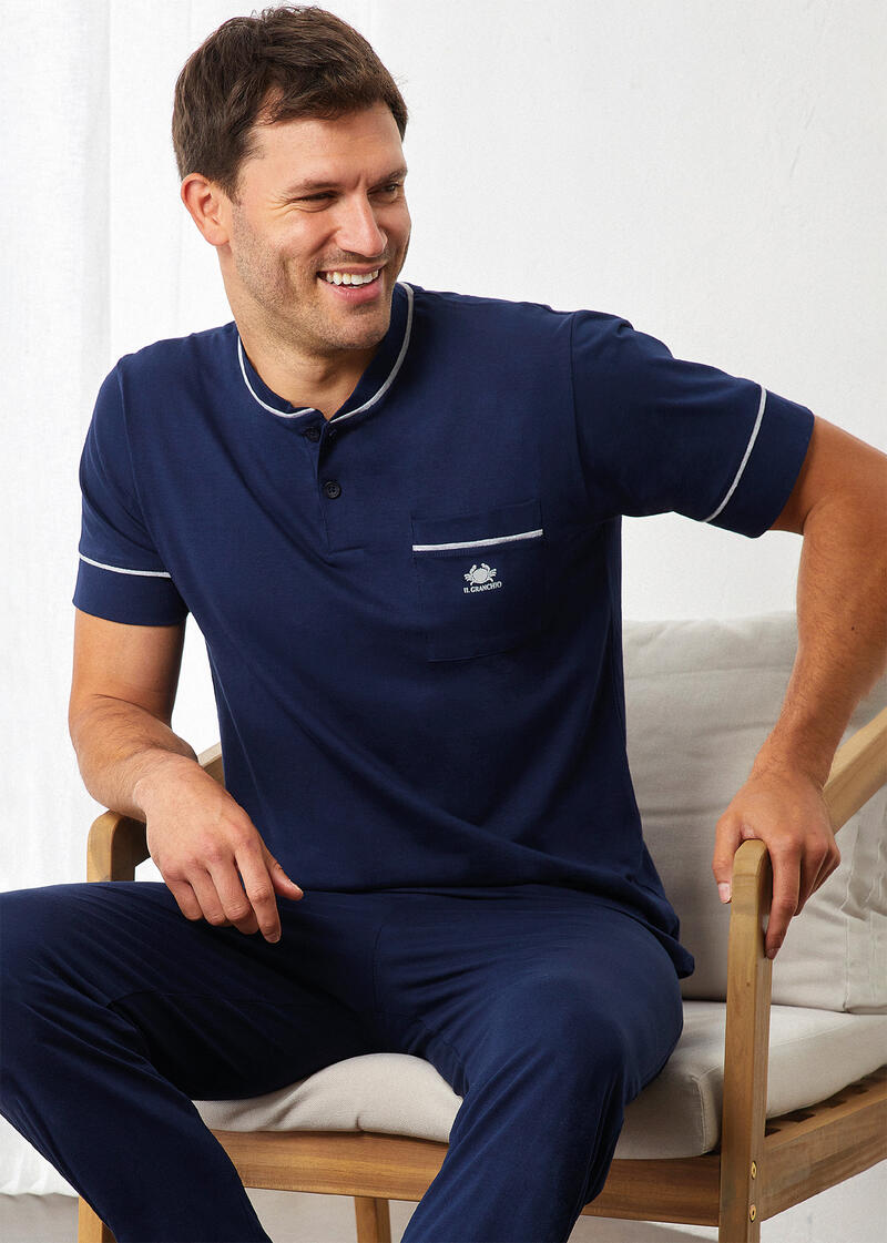 PIGIAMA UOMO MEZZA MANICA PANTALONE LUNGO Gruppo Maccarrone Ingrosso Abbilgiamento e Biancheria