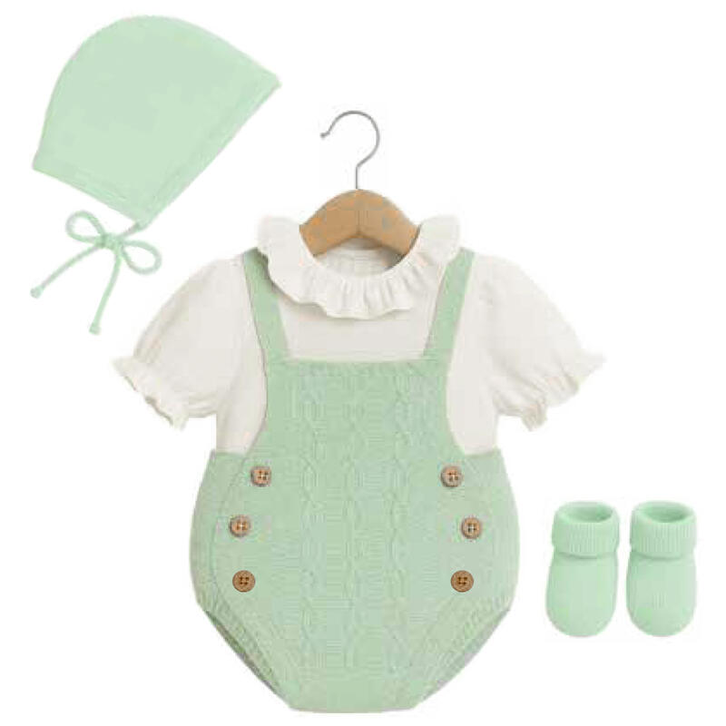 SALOPETTE SMACCHINATA IN FILO NEONATA Gruppo Maccarrone Ingrosso Abbilgiamento e Biancheria