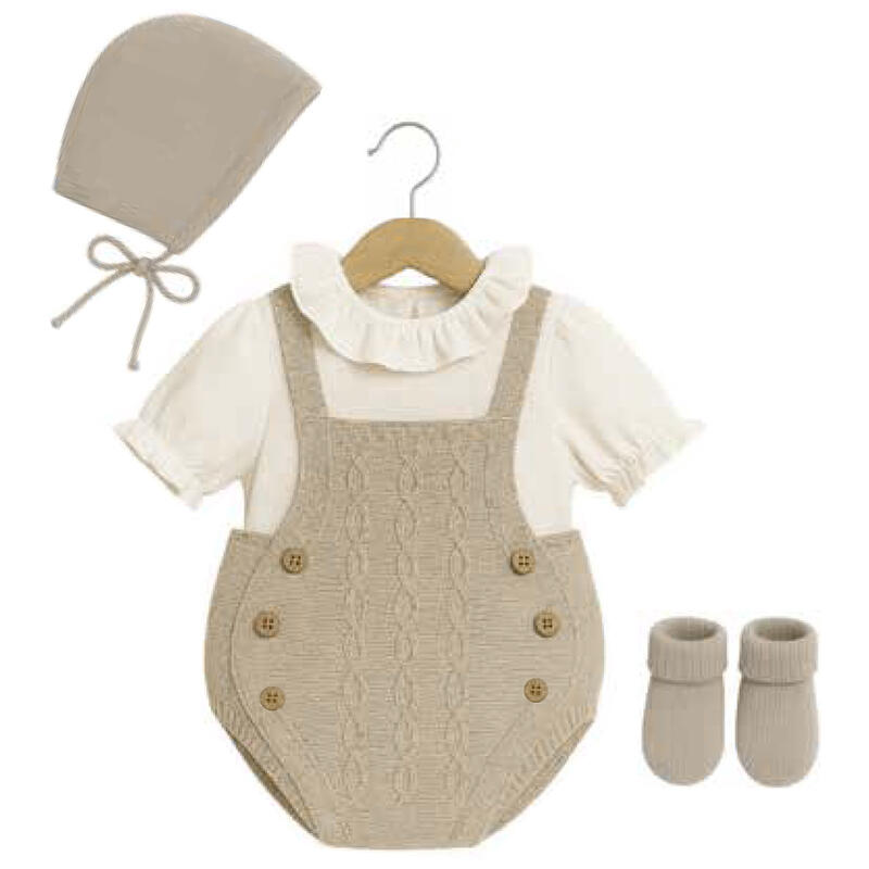 SALOPETTE SMACCHINATA IN FILO NEONATA Gruppo Maccarrone Ingrosso Abbilgiamento e Biancheria