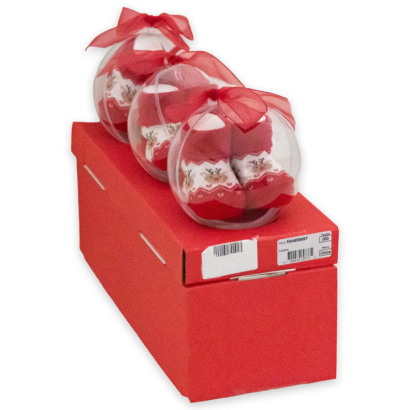 SCARPETTA NATALIZIA IN CALDO COTONE IN DISPLAY DA 3PZ  Gruppo Maccarrone Ingrosso Abbilgiamento e Biancheria