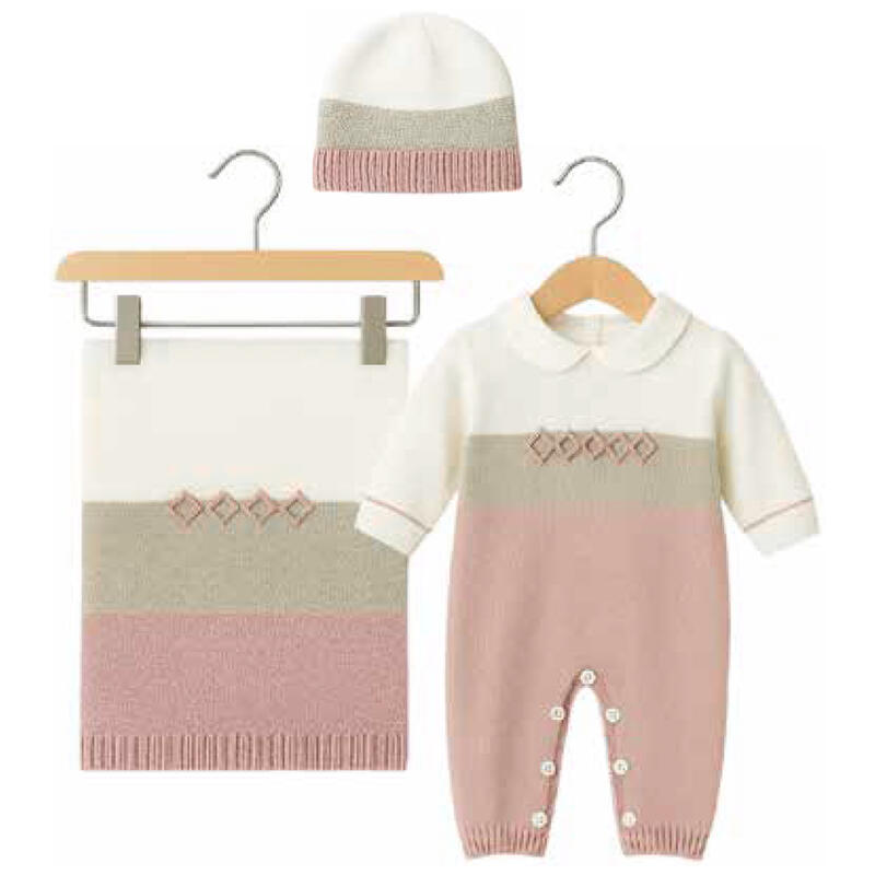 SET CORREDINO PRIMA NASCITA 3 PEZZI Gruppo Maccarrone Ingrosso Abbilgiamento e Biancheria