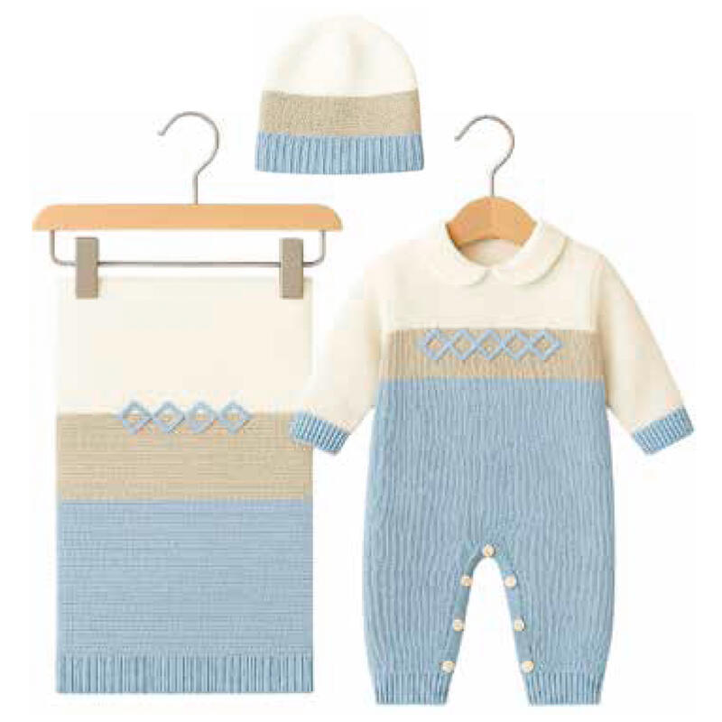 SET CORREDINO PRIMA NASCITA 3 PEZZI Gruppo Maccarrone Ingrosso Abbilgiamento e Biancheria