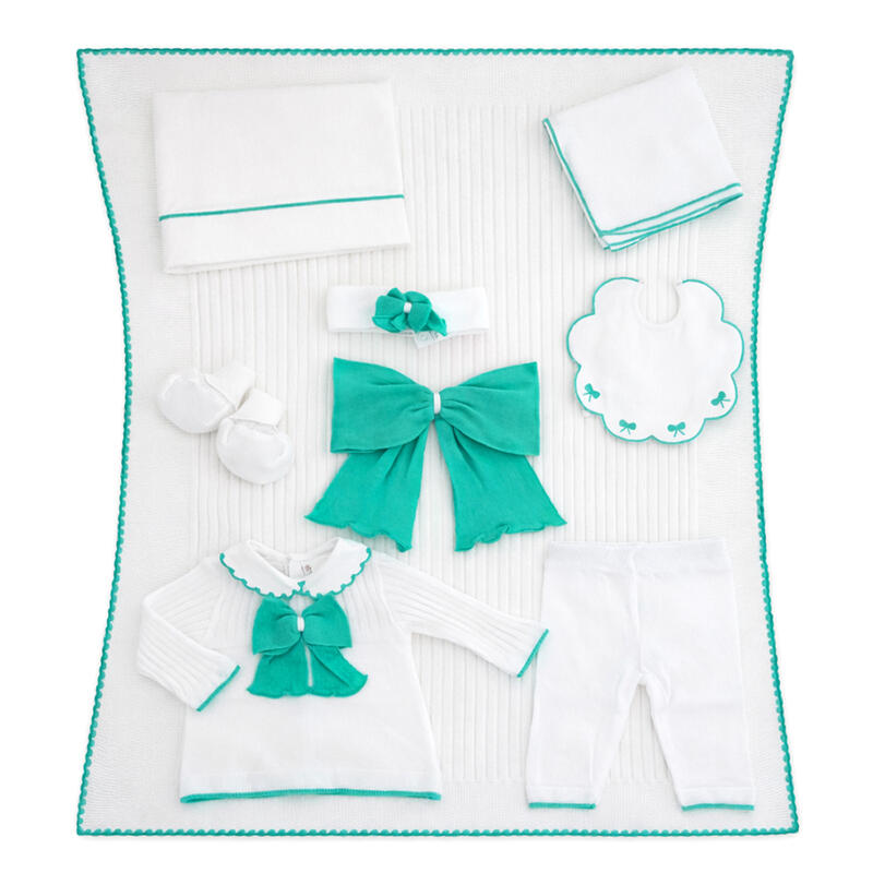 SET CORREDINO PRIMA NASCITA 6 PEZZI ESTIVO Gruppo Maccarrone Ingrosso Abbilgiamento e Biancheria