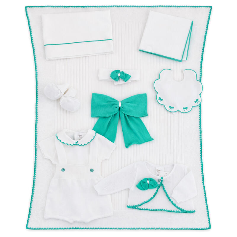 SET CORREDINO PRIMA NASCITA 7 PEZZI ESTIVO Gruppo Maccarrone Ingrosso Abbilgiamento e Biancheria