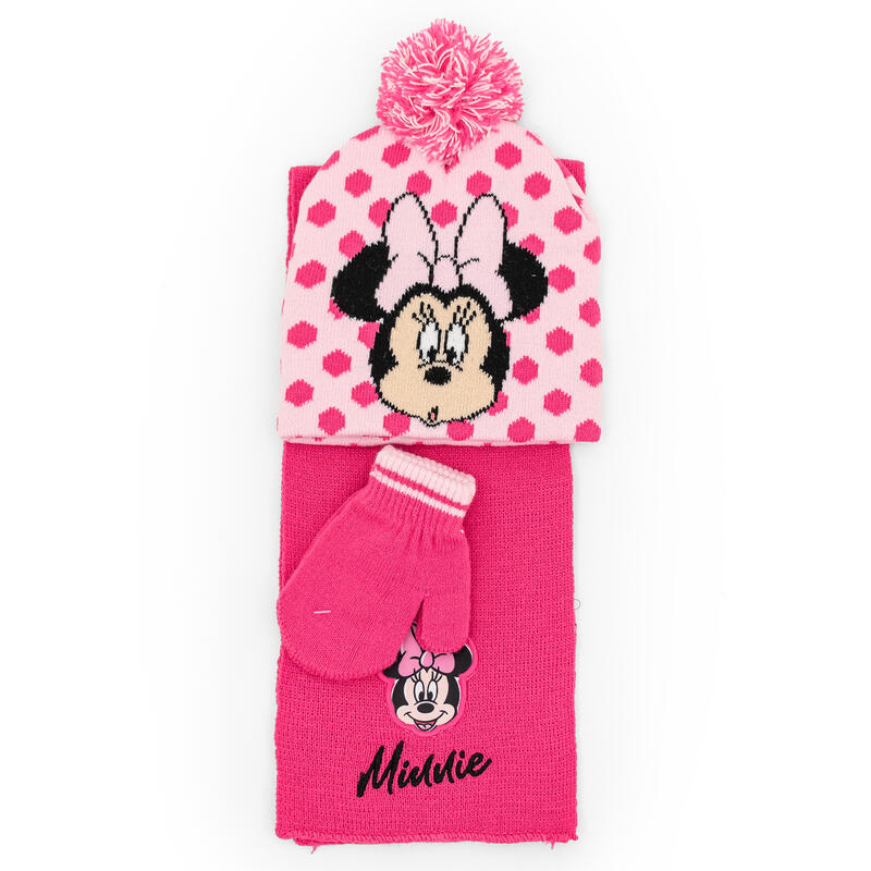 SET REGALO CAPPELLINO+SCIARPA+ GUANTO MINNIE Gruppo Maccarrone Ingrosso Abbilgiamento e Biancheria