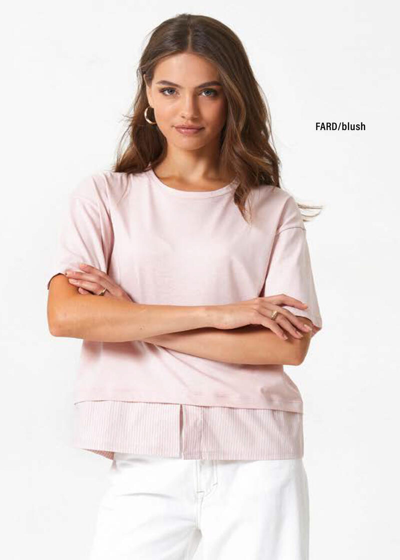 T-SHIRT OVERSIZE FINTA CAMICIA Gruppo Maccarrone Ingrosso Abbilgiamento e Biancheria