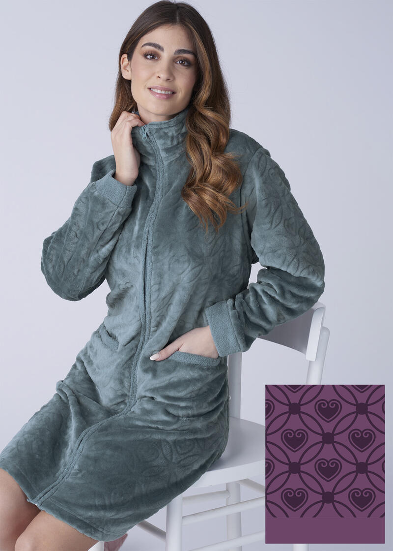 VESTAGLIA DONNA CORAL FULL ZIP Gruppo Maccarrone Ingrosso Abbilgiamento e Biancheria